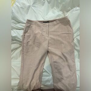 Pink striped trousers